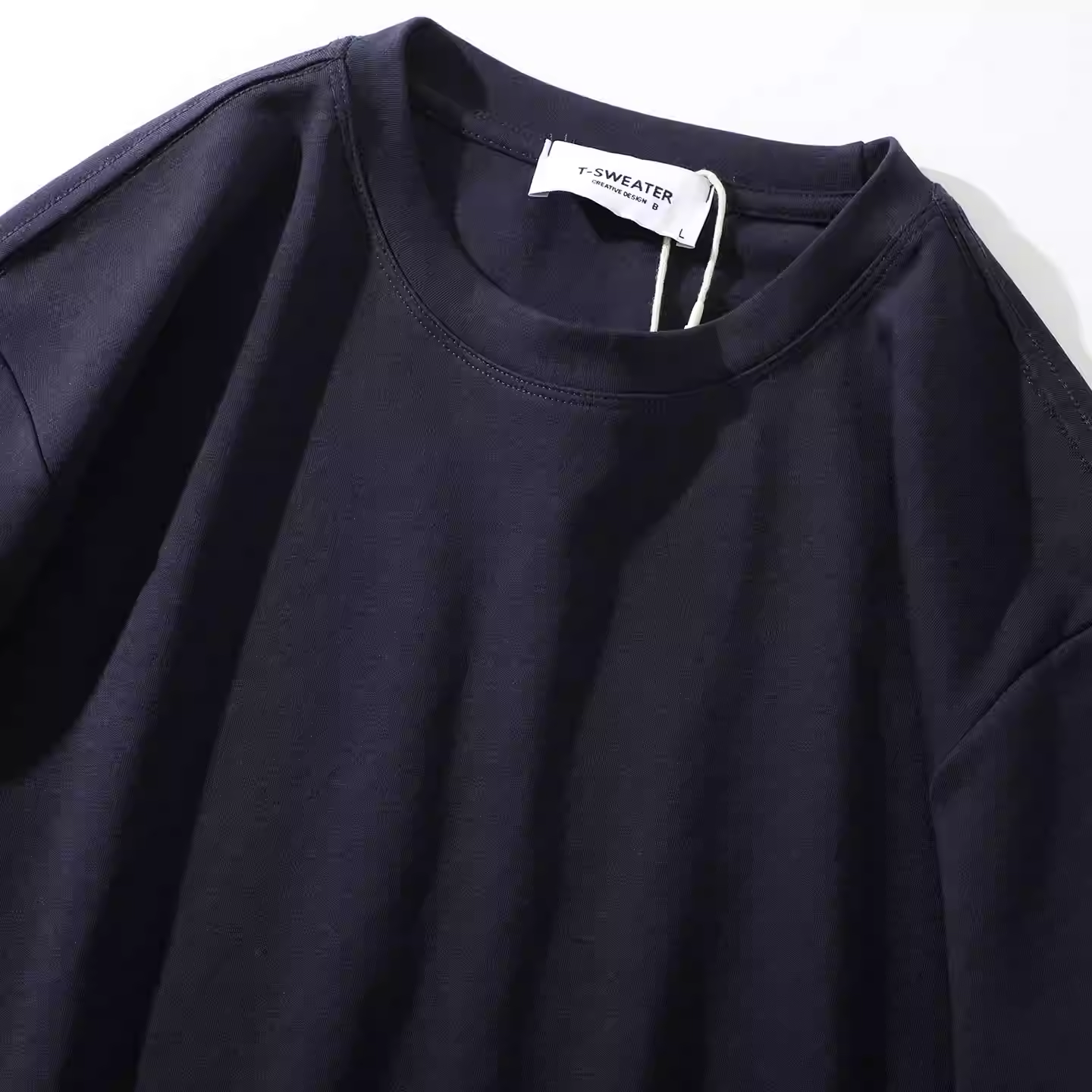 American-style heavy-weight double-sided soft cotton! Men's solid color versatile long-sleeved T-shirt/undershirt.