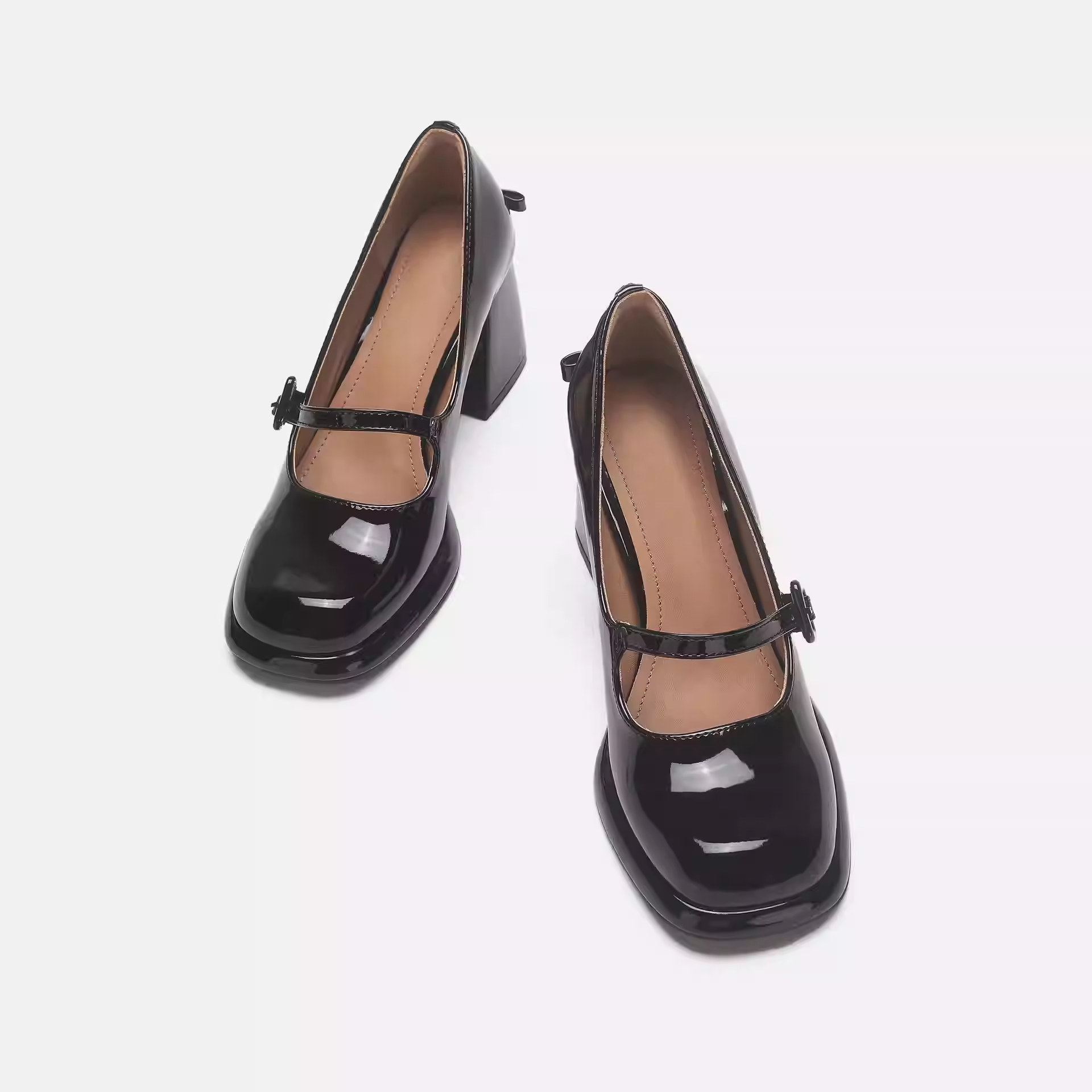 High Heels Women's French Retro Thick Heel Mary Jane Sh