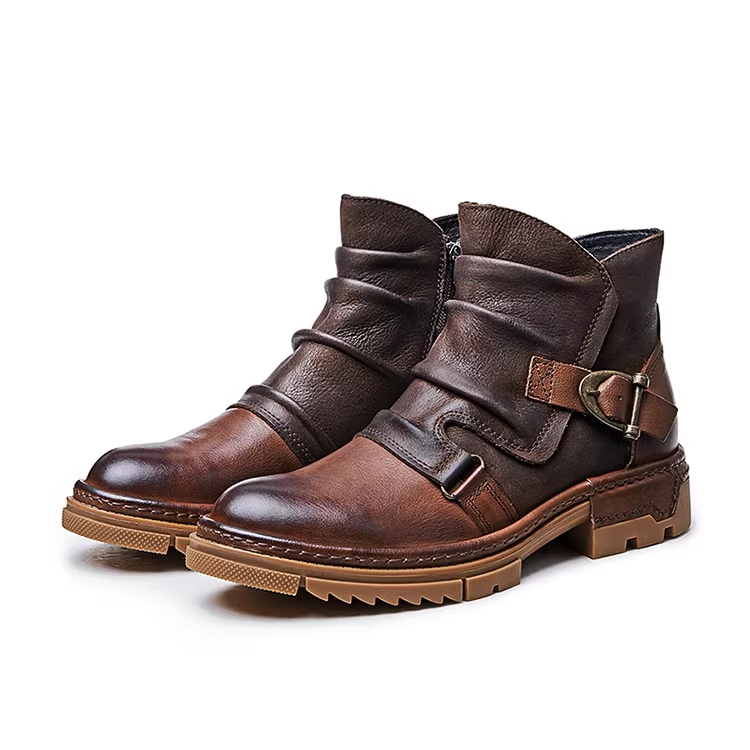 Harley-Davidson motorcycle riding boots, autumn and winter style, American retro men's shoes, Americana workwear, cowhide leather, summer paratrooper boots.