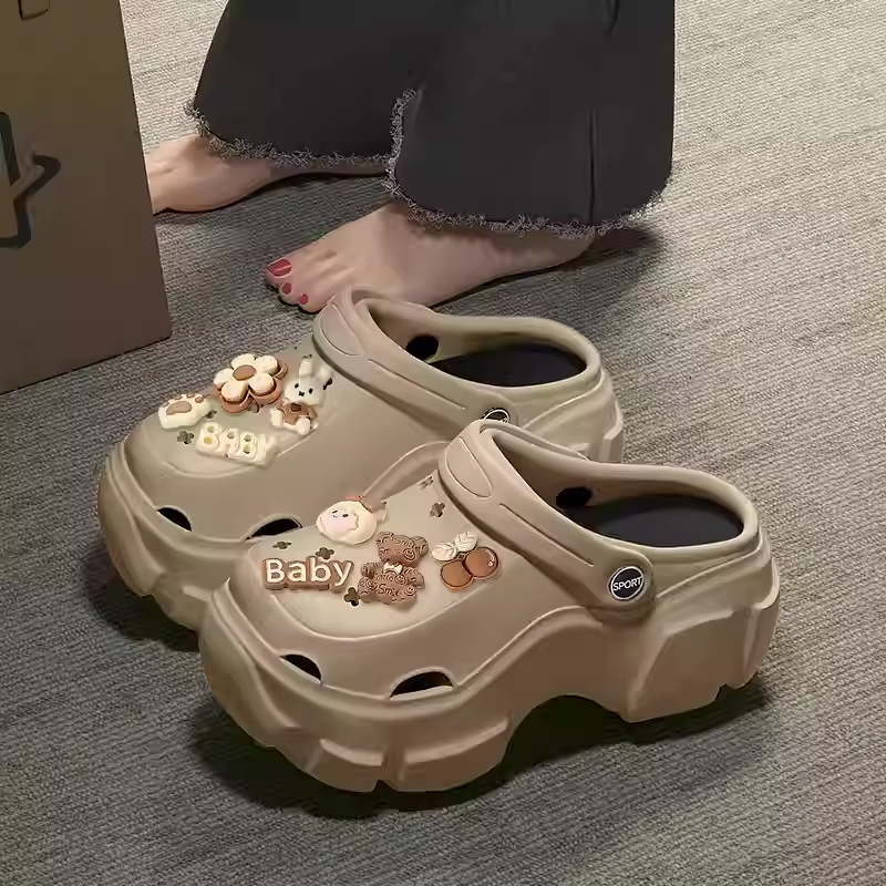 Thick-Soled, Height-Increasing, Non-Slip, Odor-Resistant Slippers